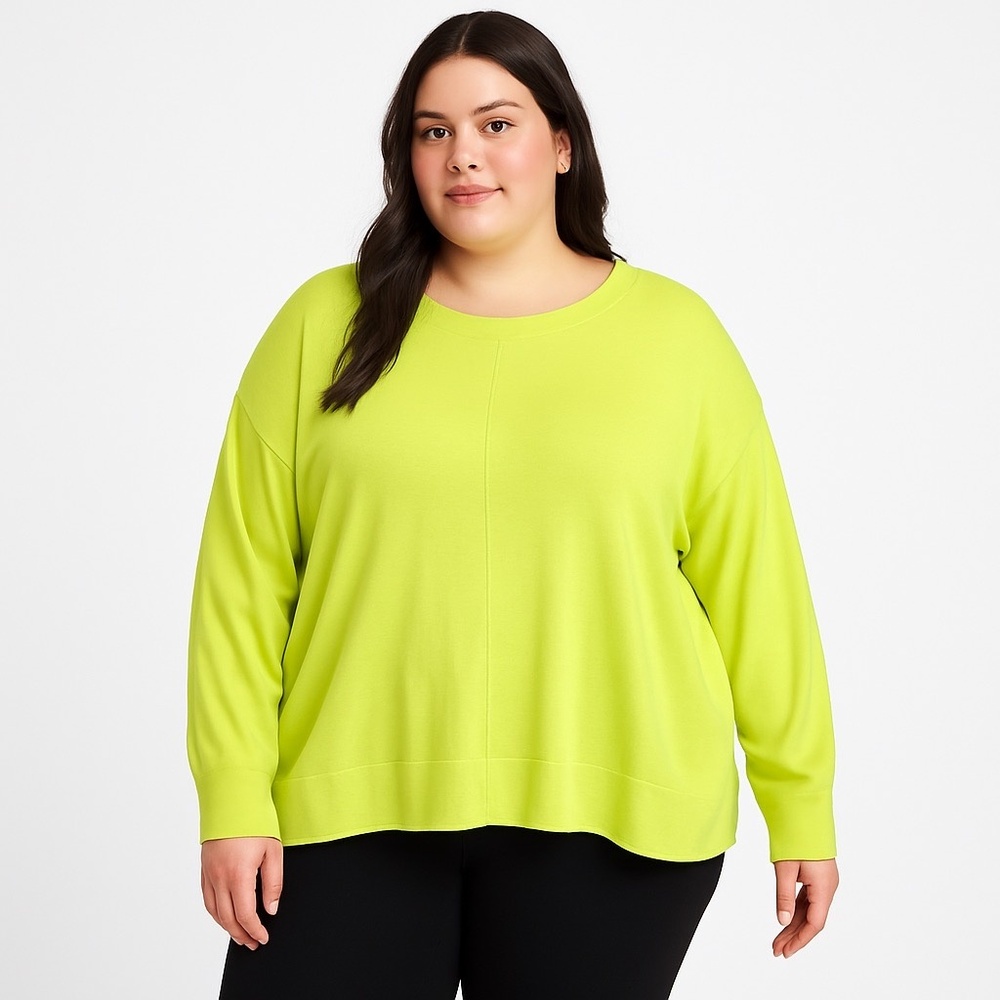 Universal Standard Oversized Lime Green‎ Pullover Sweater 4XL / 38-40 New